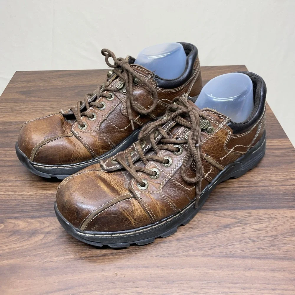Vintage GBX Chunky Y2K Brown Leather Shoes Grunge Streetwear‎ Oxfords Size 12M